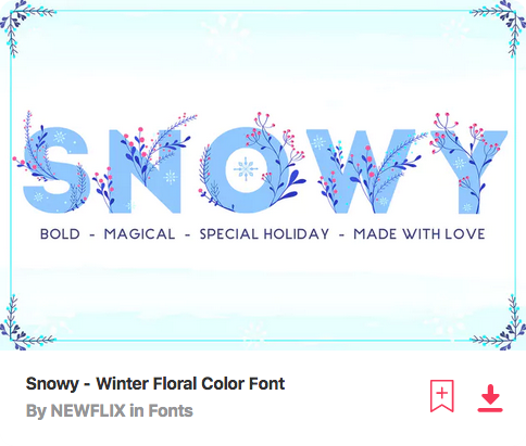 snowy-color-font