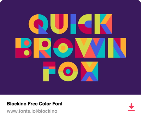Blockino Free Color Font
